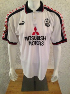 1996 - 1997 Spielertrikot Matchworn Maurizio Gaudino vorn Away